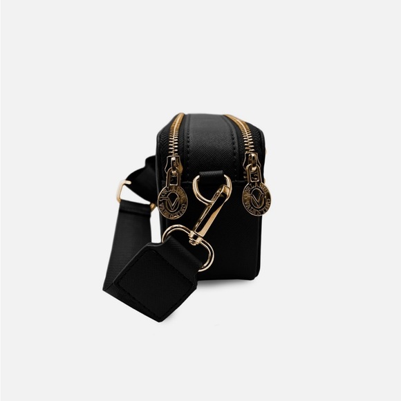 Valentino Orlandi Crossbody Camera Bag with Guitar Strap in Black NWT - Picture 5 of 7